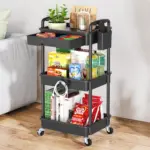 Rolling Storage Cart for Organizing Supplies with 3 or 4-Tier Design and Lockable Wheels – gallery image 6
