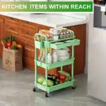 Rolling Storage Cart for Organizing Supplies with 3 or 4-Tier Design and Lockable Wheels – gallery image 10