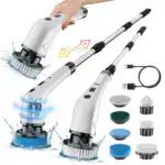 Electric Cleaning Brush for Household Surface Cleaning, Telescopic Long Handle – main image