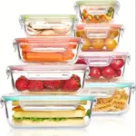 16-Piece Sealed Glass Food Storage Container Set for Food Storage & Meal Prep, Durable Glass – gallery image 11