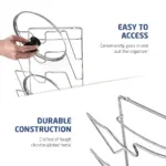 Metal Pot Lid Organizer Rack for Vertical Storage & Space Saving – gallery image 7