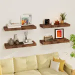 4-Piece Floating Shelves for Wall Mounting with Invisible Bracket Design – gallery image 7