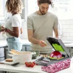 Manual Vegetable Chopper for Chopping & Slicing with Interchangeable Blades and Container – gallery image 5