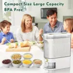 Large-Capacity Rice Storage Container for Storing & Dispensing Dry Foods, With Measuring Cup – gallery image 9