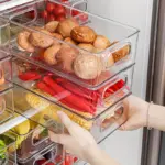 6pcs Refrigerator Organizer Bins for Sorting & Storing Household Items, Transparent – gallery image 6