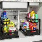 2-Tier Slide-Out Under-Sink Organizer for Storage & Organization with Pull-Out Rack Design – gallery image 9