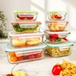 16-Piece Sealed Glass Food Storage Container Set for Food Storage & Meal Prep, Durable Glass – gallery image 3