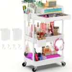 Rolling Storage Cart for Organizing Supplies with 3 or 4-Tier Design and Lockable Wheels – gallery image 21