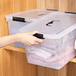 6-pack 6L Clear Plastic Storage Bins for Household Organization with Latching Lids – gallery image 3