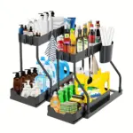 2pcs Under Sink Organizer for Sliding Storage Access with Pull-Out Shelf Design – main image