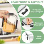 12pcs Glass Food Storage Containers with Lids for Food Storage & Meal Prep, Leak-Resistant Design – gallery image 5
