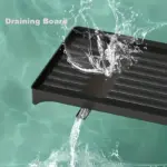 2-Tier Dish Drying Rack for Drying and Draining Dishes with Drainboard, Metal Frame – gallery image 9