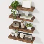 4-Piece Floating Shelves for Wall Mounting with Invisible Bracket Design – main image