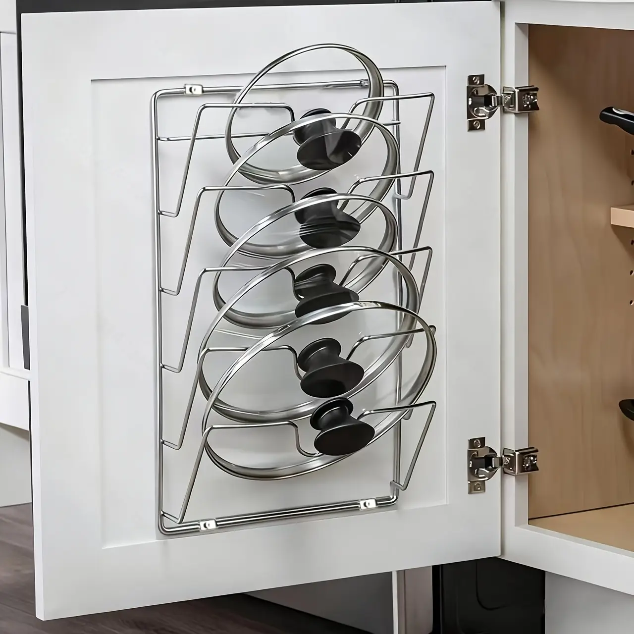 33832f23-34b1-445d-9e5f-2b9dc708b13e Metal Pot Lid Organizer Rack for Vertical Storage & Space Saving – main image