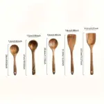 7-Piece Wooden Kitchen Utensil Set for Cooking & Stirring with Ergonomic Handles – gallery image 4