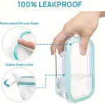 16-Piece Sealed Glass Food Storage Container Set for Food Storage & Meal Prep, Durable Glass – gallery image 6