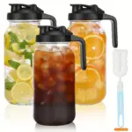 Glass Drink Jar for Cold Beverage Storage, Wide Mouth Design – gallery image 5