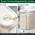 Large-Capacity Rice Storage Container for Storing & Dispensing Dry Foods, With Measuring Cup – gallery image 11