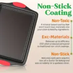 3pcs Carbon Steel Nonstick Baking Pan for Baking & Roasting with Silicone Handle Grip – gallery image 11