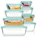 16-Piece Sealed Glass Food Storage Container Set for Food Storage & Meal Prep, Durable Glass – main image