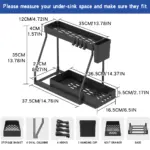 2pcs Under Sink Organizer for Sliding Storage Access with Pull-Out Shelf Design – gallery image 4