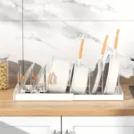 Adjustable Expandable Pots and Pans Organizer Rack for Organizing Cookware and Lids, White – gallery image 3