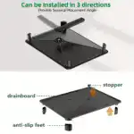 Two-Tier Dish Drying Rack for Drying Dishes & Utensils with Drainboard and Removable Holders – gallery image 10