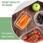 12pcs Glass Food Storage Containers with Lids for Food Storage & Meal Prep, Leak-Resistant Design – gallery image 7