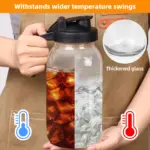 Glass Drink Jar for Cold Beverage Storage, Wide Mouth Design – gallery image 10