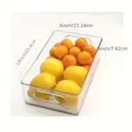 6pcs Refrigerator Organizer Bins for Sorting & Storing Household Items, Transparent – gallery image 4