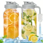 Glass Drink Jar for Cold Beverage Storage, Wide Mouth Design – gallery image 2