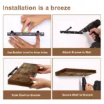 4-Piece Floating Shelves for Wall Mounting with Invisible Bracket Design – gallery image 12