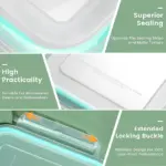 16-Piece Sealed Glass Food Storage Container Set for Food Storage & Meal Prep, Durable Glass – gallery image 10