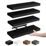 4-Piece Floating Shelves for Wall Mounting with Invisible Bracket Design – gallery image 3
