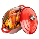 Enameled Cast Iron Dutch Oven Pot with Lid for Bread Baking & Cooking, Dual Handles – gallery image 6