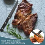 48-Piece Stainless Steel Flatware Set for Dining, Mirror Finish – gallery image 8