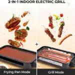 Smokeless Electric Grill for Indoor Grilling & Searing with Removable Non-Stick Plate – gallery image 8