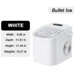 Portable Ice Maker for Making Ice Cubes with Carry Handle and Removable Basket – gallery image 9