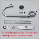 Kitchen Faucet for Sink Water Flow Control with Pull-Down Spray & Single-Handle Design – gallery image 14