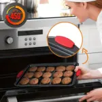 3pcs Carbon Steel Nonstick Baking Pan for Baking & Roasting with Silicone Handle Grip – gallery image 4