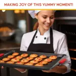 3pcs Carbon Steel Nonstick Baking Pan for Baking & Roasting with Silicone Handle Grip – gallery image 8