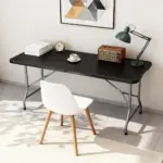 Folding Utility Table for Portable Work & Serving with Carry Handle and Adjustable Height – gallery image 12