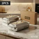 4-Piece Stainless Steel Rectangular Baking Pan Set for Baking & Roasting with Lids and Handles – gallery image 8