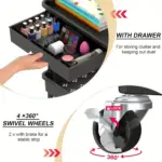 Rolling Storage Cart for Organizing Supplies with 3 or 4-Tier Design and Lockable Wheels – gallery image 7