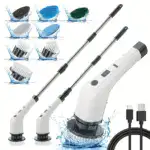 Electric Cleaning Brush for Household Surface Cleaning, Telescopic Long Handle – gallery image 2