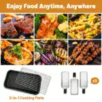Smokeless Electric Grill for Indoor Grilling & Searing with Removable Non-Stick Plate – gallery image 12