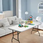 Folding Utility Table for Portable Work & Serving with Carry Handle and Adjustable Height – gallery image 11