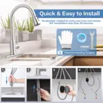 Kitchen Faucet for Sink Water Flow Control with Pull-Down Spray & Single-Handle Design – gallery image 13