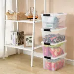 6-pack 6L Clear Plastic Storage Bins for Household Organization with Latching Lids – gallery image 8