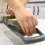 Manual Vegetable Chopper for Chopping & Slicing with Interchangeable Blades and Container – gallery image 3